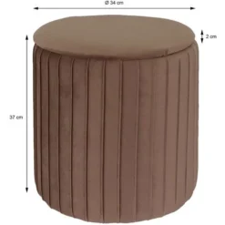 Pouf Contenitore Velluto Marrone Poggiapiedi Salvaspazio Arredo Soggiorno Camera -Negozio al dettaglio VIDAXL || HOMCOM || Songmics 53963909 5