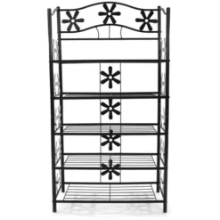 Nova Scaffale Scarpiera Portaoggetti In Metallo Robusto Decorativo Con 5 Ripiani -Negozio al dettaglio VIDAXL || HOMCOM || Songmics 54080190 3