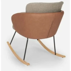 Sedia A Dondolo Moderna Legno Poltrona Soggiorno Cuscino Supoles -Negozio al dettaglio VIDAXL || HOMCOM || Songmics 54101772 3