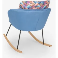 Sedia A Dondolo Velluto Poltrona Moderna Soggiorno Cuscino Botanika -Negozio al dettaglio VIDAXL || HOMCOM || Songmics 54101774 4