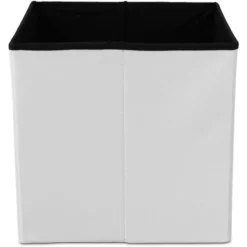 Todeco Panca Pieghevole In Pelle, Ottomana Pieghevole Per Conservare - Carico Massimo: 150 Kg - Materiale: Finta Pelle - Cucita E Con Finitura Trapuntata, 38 X 38 X 38 Cm, Bianco -Negozio al dettaglio VIDAXL || HOMCOM || Songmics 54376692 4