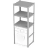 Bama Mobile Scaffale Salvaspazio Per Lavatrice 3 Piani 75x60x184h Cm Color Sabbia