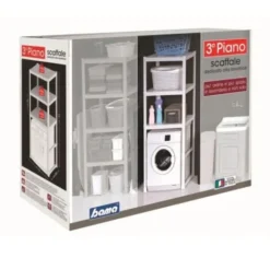 Bama Mobile Scaffale Salvaspazio Per Lavatrice 3 Piani 75x60x184h Cm Color Sabbia -Negozio al dettaglio VIDAXL || HOMCOM || Songmics 54445498 4
