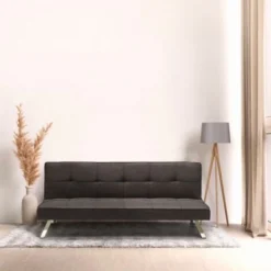 Divano Letto In Tessuto 2 Posti Design Moderno Gemma Pronto Letto Colore: Grigio Scuro -Negozio al dettaglio VIDAXL || HOMCOM || Songmics 54686299 3