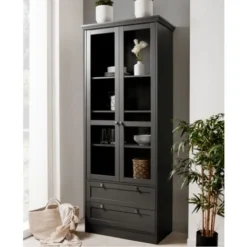 Vetrina Soggiorno 200 Cm Grigio Antracite Con Due Ante E E Due Cassetti Grigio Antracite -Negozio al dettaglio VIDAXL || HOMCOM || Songmics 54718095 3