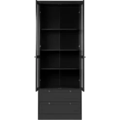 Vetrina Soggiorno 200 Cm Grigio Antracite Con Due Ante E E Due Cassetti Grigio Antracite -Negozio al dettaglio VIDAXL || HOMCOM || Songmics 54718095 5