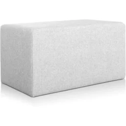 EVERGREENWEB Pouf Poggiapiedi 83x43 Cm Per Divano Sgabello Cubo, Tessuto Idrorepellente: Pouf Design Moderno Per Soggiorno Camera Da Letto, Puff Salotto, Pouffe Rubino GRIGIO