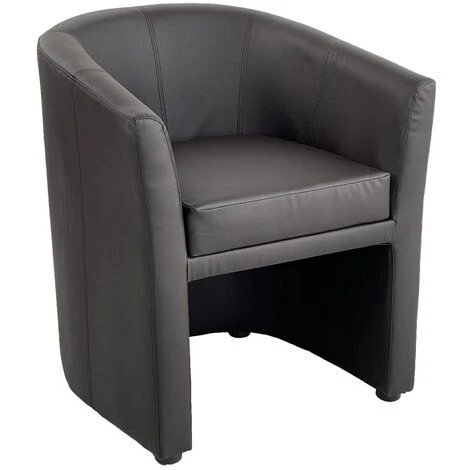 Poltrona A Pozzetto Dada In Ecopelle Grigio 1 Poltrona A Pozzetto Dada In Ecopelle Grigio