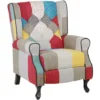 Poltrona Relax Manuale Reclinabile Patchwork Modello Patch Colore Patchwork Party - Style Comfort