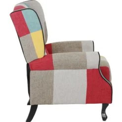 Poltrona Relax Manuale Reclinabile Patchwork Modello Patch Colore Patchwork Party - Style Comfort -Negozio al dettaglio VIDAXL || HOMCOM || Songmics 56063978 3