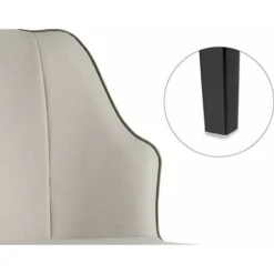 Poltrona Beige Conchiglia Ecopelle Acciaio (48 X 88 X 60 Cm) -Negozio al dettaglio VIDAXL || HOMCOM || Songmics 56411096 3