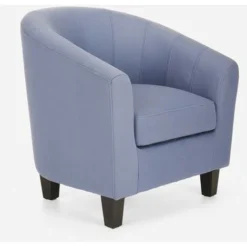 Poltrona Design A Pozzetto Similpelle Soggiorno Ufficio Seashell Soft Colore: Azzurro -Negozio al dettaglio VIDAXL || HOMCOM || Songmics 57114578 3