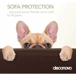 Deconovo Copridivano 4 Posti In Elastico Universale Con Bassetti Per Divano Da 237 A 250cm - Cioccolato -Negozio al dettaglio VIDAXL || HOMCOM || Songmics 57116429 5