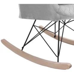 Poltrona Sedia Dondolo Relax Base Slitta Scandinavo Imbottita Design Unic Grigio -Negozio al dettaglio VIDAXL || HOMCOM || Songmics 57911277 5