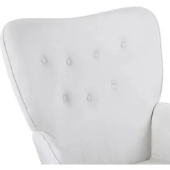Poltrona Sedia Dondolo Relax Tessuto E Metallo Imbottita Design Moderno Crema -Negozio al dettaglio VIDAXL || HOMCOM || Songmics 58049194 3