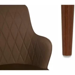 Poltrona Marrone Rombos Ecopelle Acciaio (53 X 90 X 43 Cm) -Negozio al dettaglio VIDAXL || HOMCOM || Songmics 58186697 3