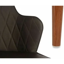 Poltrona Grigio Rombos Ecopelle Acciaio (52 X 90 X 43 Cm) -Negozio al dettaglio VIDAXL || HOMCOM || Songmics 58186698 3