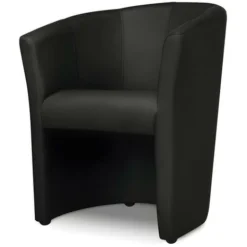 Poltrona Cabriolet In Similpelle Nero - RANIN