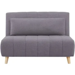 Divano Letto 2 Posti In Tessuto Grigio - STREVI -Negozio al dettaglio VIDAXL || HOMCOM || Songmics 59284735 3