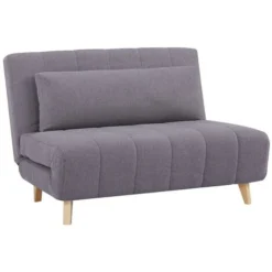 Divano Letto 2 Posti In Tessuto Grigio - STREVI -Negozio al dettaglio VIDAXL || HOMCOM || Songmics 59284735 4