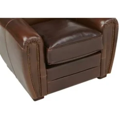 Poltrona Club In Pelle Invecchiato - Marrone - BAUDOIN -Negozio al dettaglio VIDAXL || HOMCOM || Songmics 59285205 5