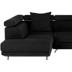 Divano Angolare XL In Tessuto Nero - Angolo A Sinistra - ROMAIN -Negozio al dettaglio VIDAXL || HOMCOM || Songmics 59285220 5