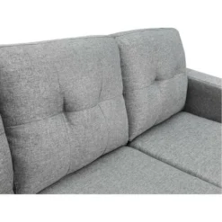 Divano Angolare In Tessuto Grigio Chiné - BARTOLOME -Negozio al dettaglio VIDAXL || HOMCOM || Songmics 59285267 4