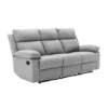 Divano Relax 3 Posti In Tessuto Grigio - LANA