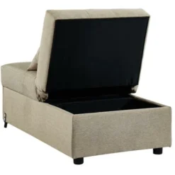Poltrona Letto In Tessuto Beige - LESNA -Negozio al dettaglio VIDAXL || HOMCOM || Songmics 59285830 5