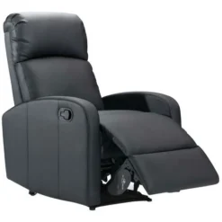 Poltrona Relax In Similpelle Nero - ISAO