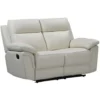 Divano Relax 2 Posti In Pelle Di Bufalo - Avorio - PAKITA