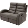 Divano 2 Posti Relax In Tessuto Marrone - GIORGIA