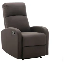 Poltrona Relax In Tessuto Marrone - ISAO
