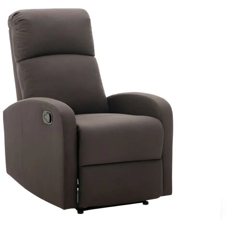 Poltrona Relax In Tessuto Marrone - ISAO 1 Poltrona Relax In Tessuto Marrone - ISAO