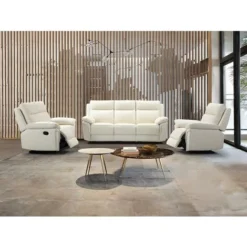 Poltrona Relax In Pelle Di Bufalo - Avorio - PAKITA 7 Poltrona Relax In Pelle Di Bufalo - Avorio - PAKITA -Negozio al dettaglio VIDAXL || HOMCOM || Songmics 59289634 4