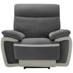 Poltrona Relax Elettrica In Velluto Grigio E Fasce Écru - METTI -Negozio al dettaglio VIDAXL || HOMCOM || Songmics 59290003 2