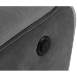 Poltrona Relax Elettrica In Velluto Grigio E Fasce Écru - METTI -Negozio al dettaglio VIDAXL || HOMCOM || Songmics 59290003 5