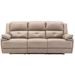 Divano Relax Elettrico 3 Posti In Tessuto Tortora - DOLENE -Negozio al dettaglio VIDAXL || HOMCOM || Songmics 59290472 3