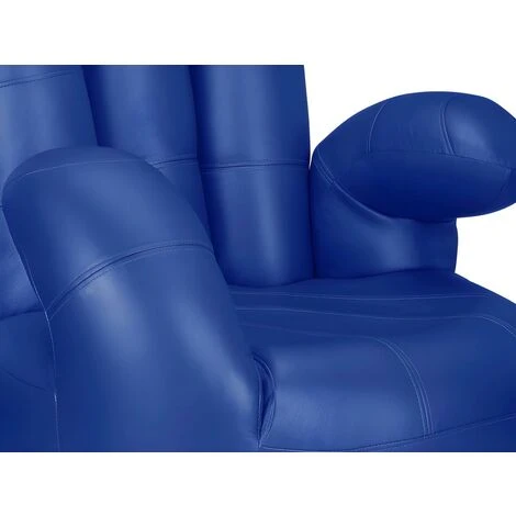 Poltrona A Forma Di Mano Girevole In Similpelle Blu - CATCHY 3 Poltrona A Forma Di Mano Girevole In Similpelle Blu - CATCHY - immagine 3