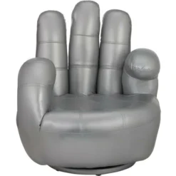 Poltrona A Forma Di Mano Girevole In Similpelle Blu - CATCHY 9 Poltrona A Forma Di Mano Girevole In Similpelle Blu - CATCHY -Negozio al dettaglio VIDAXL || HOMCOM || Songmics 59291050 5