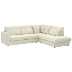 Grande Divano Angolare In Velluto A Coste Beige - Angolo A Destra - MONDOVI -Negozio al dettaglio VIDAXL || HOMCOM || Songmics 59291322 3