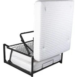 EVERGREENWEB Pouf Che Diventa Letto Singolo Con Materasso Waterfoam Alto 10 Cm - "SUITE", Salvaspazio Pieghevole Per Camera Cameretta Soggiorno Puff Poggiapiedi Ottomano, Tessuto VELLUTO Sfoderabile, Colore ANTRACITE -Negozio al dettaglio VIDAXL || HOMCOM || Songmics 59293149 3