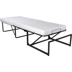 EVERGREENWEB Pouf Che Diventa Letto Singolo Con Materasso Waterfoam Alto 10 Cm - "SUITE", Salvaspazio Pieghevole Per Camera Cameretta Soggiorno Puff Poggiapiedi Ottomano, Tessuto VELLUTO Sfoderabile, Colore ANTRACITE -Negozio al dettaglio VIDAXL || HOMCOM || Songmics 59293149 4