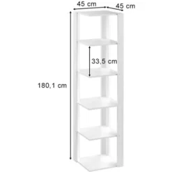 Scaffale Angolare „Amina“ Bianco Vicco -Negozio al dettaglio VIDAXL || HOMCOM || Songmics 59300015 3