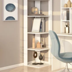 Scaffale Angolare „Amina“ Bianco Vicco -Negozio al dettaglio VIDAXL || HOMCOM || Songmics 59300015 5