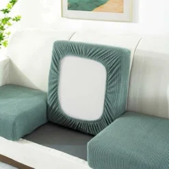 Copriseduta Divano Elasticizzato Alta Qualità Protezione Del Cuscino Sedile Del Divano Lavabile (3 Posti, Verde Turchese)
