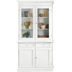 Magazzinosottocosto Credenza Dispensa Vetrina Bianco Opaco