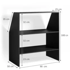 Scaffale Per Mansarda Antracite Vicco 7 Scaffale Per Mansarda Antracite Vicco -Negozio al dettaglio VIDAXL || HOMCOM || Songmics 59502299 3