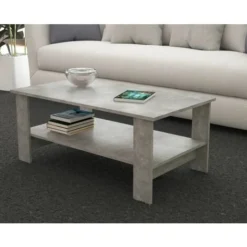 Tavolino Da Salotto INTER In Legno Color Cemento