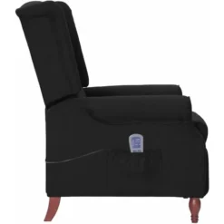 Poltrona Massaggiante Reclinabile Nera In Tessuto VidaXL -Negozio al dettaglio VIDAXL || HOMCOM || Songmics 59796896 4